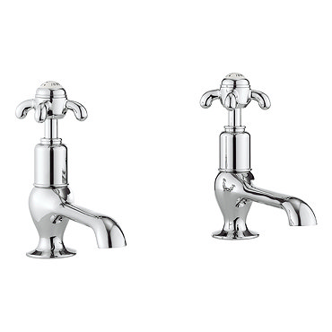 Crosswater - Belgravia Fleur-De-Lis Long Nose Basin Taps - BL140DNC_FL Profile Large Image