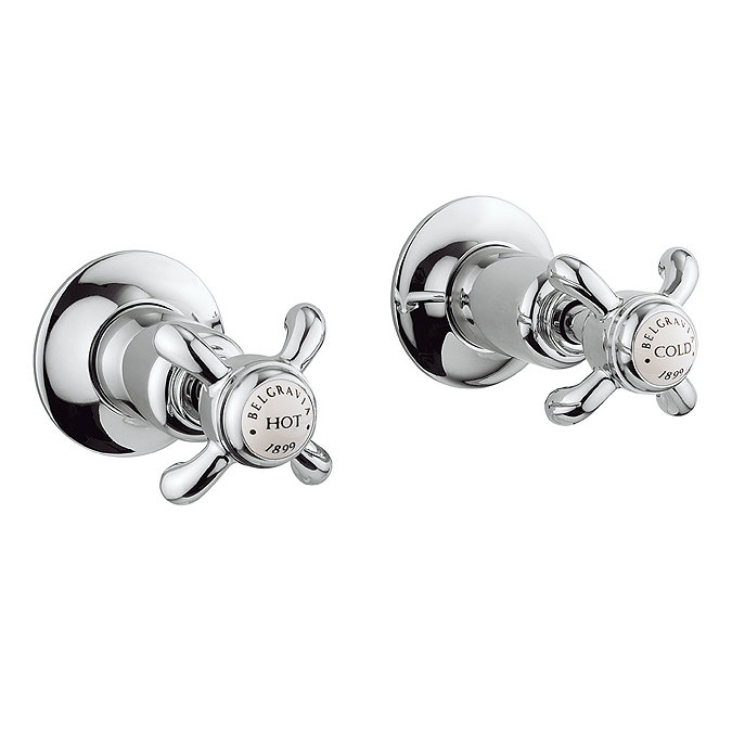 Crosswater - Belgravia Fleur-De-Lis Wall Stop Taps - BL350WC_FL Large Image