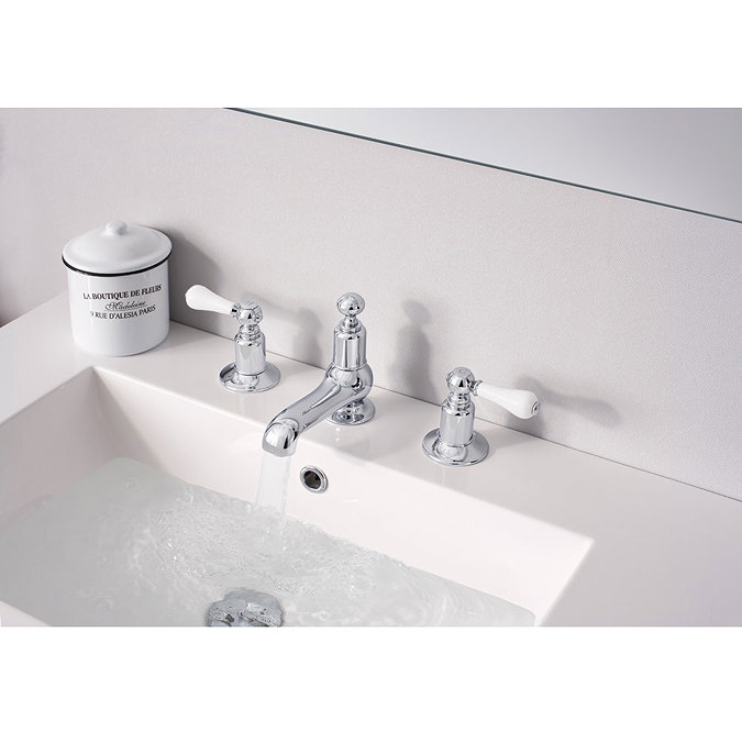 Crosswater Belgravia Lever 3 Tap Hole Basin Mixer - BL130DNC_LV Profile Large Image