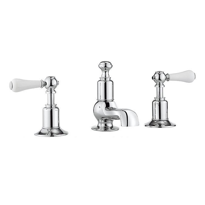 Crosswater - Belgravia Lever 3 Tap Hole Basin Mixer - BL130DPC_LV Large Image