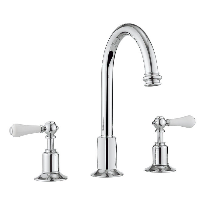 Crosswater - Belgravia Lever 3 Tap Hole Tall Basin Mixer with Pop-up Waste - BL135DPC_LV Large Image