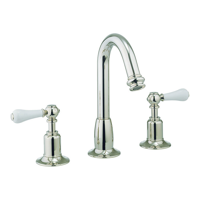 Crosswater - Belgravia Lever 3 Tap Hole Tall Basin Mixer with Pop-up Waste - Nickel - HG135DPN_LV La