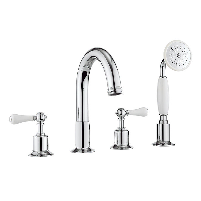 Crosswater - Belgravia Lever 4 Tap Hole Bath Shower Mixer with Kit - BL440DC_LV Large Image