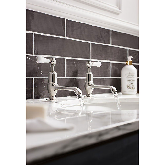 Crosswater - Belgravia Lever Long Nose Basin Taps - Nickel - HG140DNN_LV Profile Large Image