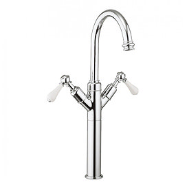 Crosswater - Belgravia Lever Tall Monobloc Basin Mixer Tap - Chrome - BL118DNC_LV Large Image