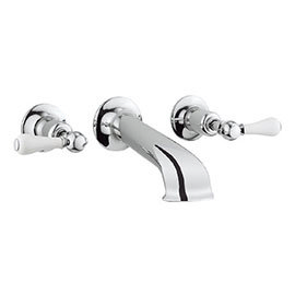 Crosswater - Belgravia Lever Wall Mounted Bath Spout with Stop Taps Medium Image