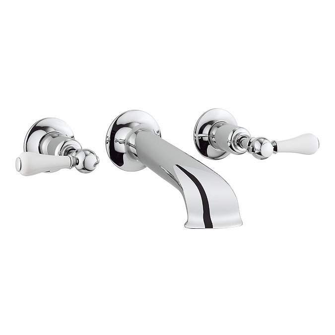 Crosswater - Belgravia Lever Wall Mounted Bath Spout with Stop Taps Large Image