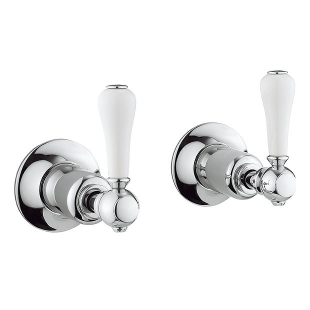 Crosswater - Belgravia Lever Wall Stop Taps - BL350WC_LV Large Image