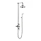 Crosswater - Belgravia Thermostatic Shower Valve with Fixed Head & Handset - Nickel Large Image