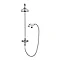 Crosswater - Belgravia Thermostatic Shower Valve with Fixed Head, Handset & Wall Cradle - Nickel Pro