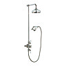 Crosswater - Belgravia Thermostatic Shower Valve with Fixed Head, Handset & Wall Cradle - Nickel Lar