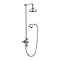 Crosswater - Belgravia Thermostatic Shower Valve with Fixed Head, Handset & Wall Cradle - Nickel Lar