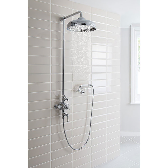 Crosswater - Belgravia Thermostatic Shower Valve with Fixed Head, Handset & Wall Cradle additional L