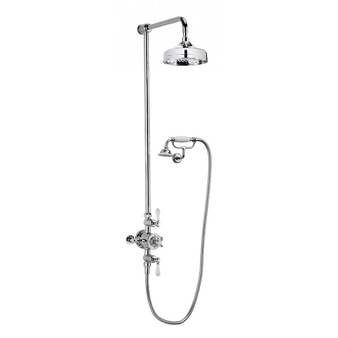 Crosswater - Belgravia Thermostatic Shower Valve with Fixed Head, Handset & Wall Cradle Large Image