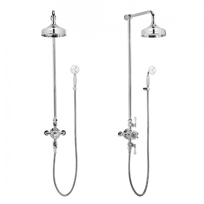 Crosswater - Belgravia Thermostatic Shower Valve with Fixed Head & Handset Profile Large Image