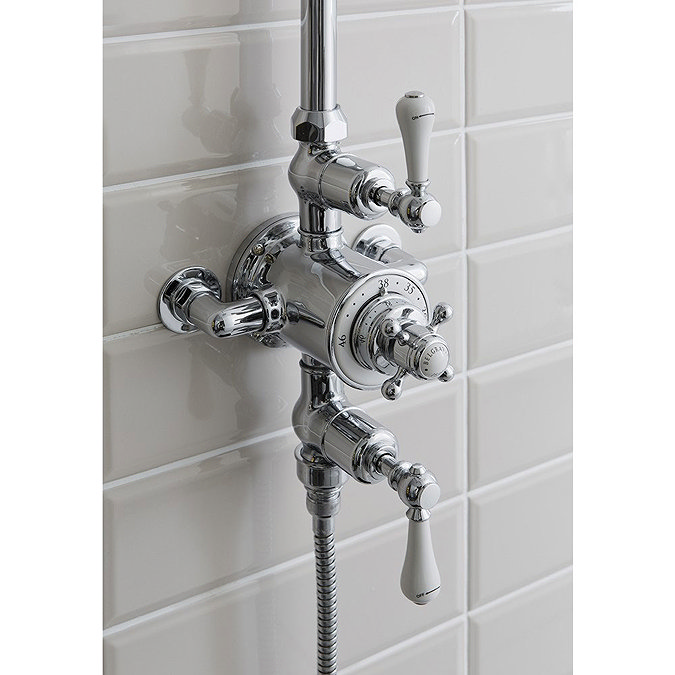 Crosswater - Belgravia Thermostatic Shower Valve with Fixed Head & Handset Feature Large Image