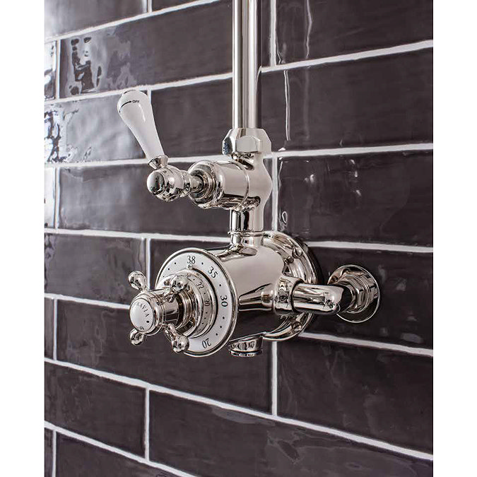 Crosswater - Belgravia Thermostatic Shower Valve with Fixed Head - Nickel Feature Large Image