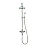 Crosswater - Belgravia Thermostatic Shower Valve with Fixed Head, Slider Rail & Handset - Nickel Pro
