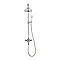 Crosswater - Belgravia Thermostatic Shower Valve with Fixed Head, Slider Rail & Handset - Nickel Pro