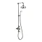 Crosswater - Belgravia Thermostatic Shower Valve with Fixed Head, Slider Rail & Handset - Nickel Lar