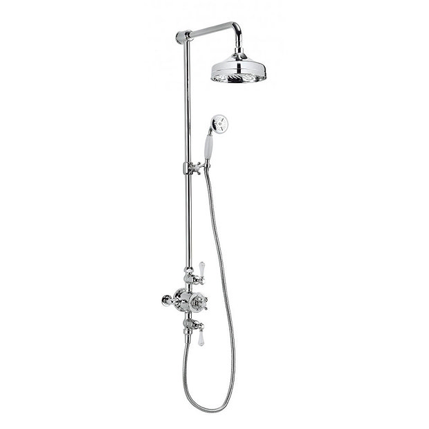 Crosswater - Belgravia Thermostatic Shower Valve with Fixed Head, Slider Rail & Handset Large Image