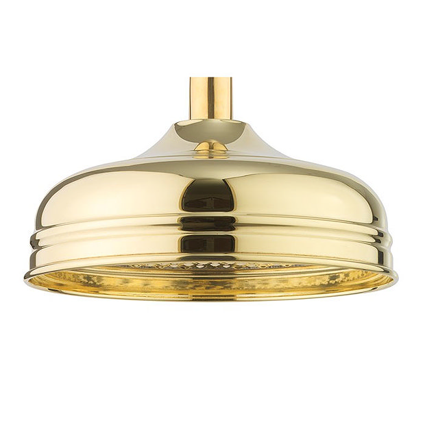 Crosswater Belgravia Unlacquered Brass 200mm Round Fixed Showerhead - FH08Q Large Image