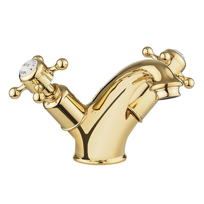 Crosswater Belgravia Unlacquered Brass Crosshead Basin Monobloc Tap - BL110DNQ Large Image