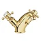 Crosswater Belgravia Unlacquered Brass Crosshead Basin Monobloc Tap - BL110DNQ Large Image