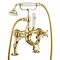 Crosswater Belgravia Unlacquered Brass Crosshead Bath Shower Mixer with Kit - BL422DQ Large Image