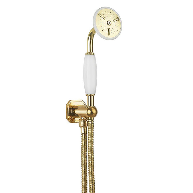 Crosswater Belgravia Unlacquered Brass Wall Mounted Shower Kit - BL964Q Large Image