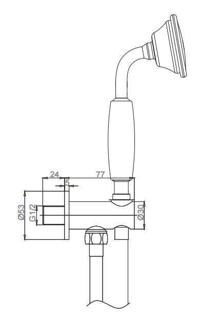 Crosswater Belgravia Wall Mounted Shower Kit - Brushed Brass