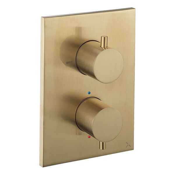 Crosswater - MPRO Brushed Brass Crossbox 1 Outlet Trim & Levers ...