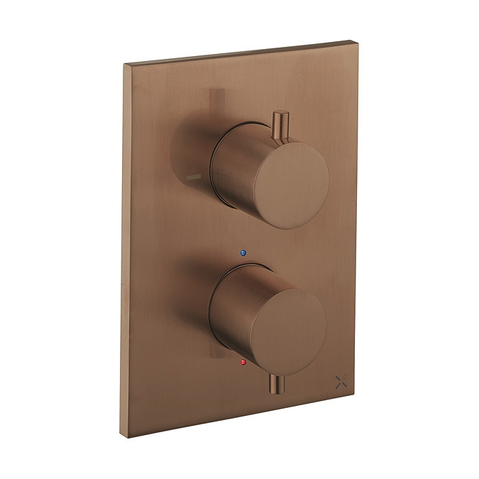 Crosswater Brushed Bronze MPRO Crossbox 1 Outlet Trim & Levers Finishing Kit