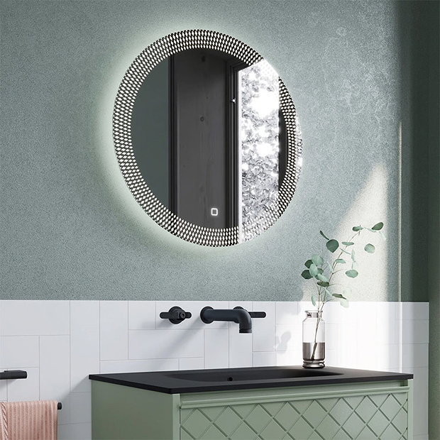Crosswater Canvass 600mm LED Illuminated Bathroom Mirror with Anti-Fog Large Image