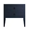 Crosswater Canvass Deep Indigo Blue 700mm Double Drawer Unit with Carrara Marble Effect Worktop Fea