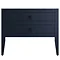 Crosswater Canvass Deep Indigo Blue 900mm Double Drawer Unit with Carrara Marble Effect Worktop Fea