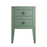 Crosswater Canvass Sage Green 485mm Double Drawer Unit with Carrara Marble Effect Worktop  Standard 