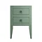Crosswater Canvass Sage Green 485mm Double Drawer Unit with Carrara Marble Effect Worktop Standard