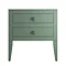 Crosswater Canvass Sage Green 700mm Double Drawer Unit with Carrara Marble Effect Worktop  Feature L