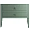 Crosswater Canvass Sage Green 900mm Double Drawer Unit with Carrara Marble Effect Worktop  Feature L
