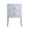 Crosswater Canvass Storm Grey Matt 485mm Double Drawer Unit with Carrara Marble Effect Worktop  Stan