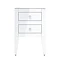 Crosswater Canvass White Gloss 485mm Double Drawer Unit with Carrara Marble Effect Worktop  Feature 