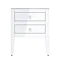 Crosswater Canvass White Gloss 600mm Double Drawer Unit with Carrara Marble Effect Worktop  Standard