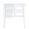Crosswater Canvass White Gloss 700mm Double Drawer Unit with Carrara Marble Effect Worktop  Feature 