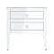 Crosswater Canvass White Gloss 700mm Double Drawer Unit with Carrara Marble Effect Worktop Feature