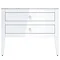 Crosswater Canvass White Gloss 900mm Double Drawer Unit with Carrara Marble Effect Worktop Feature