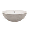 Crosswater Castellon Carrara Marble/White Countertop Basin - 430 x 430mm - CT0012BSCM+ Large Image