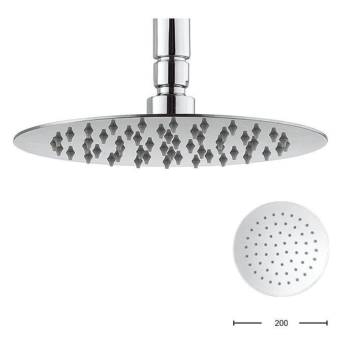 Crosswater - Central 200mm Round Fixed Showerhead - FH200SR+ Large Image