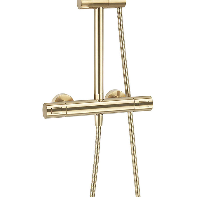 Crosswater Central Brushed Brass Height Adjustable Thermostatic Shower  Feature Large Image