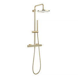 Crosswater Central Brushed Brass Height Adjustable Thermostatic Shower Medium Image